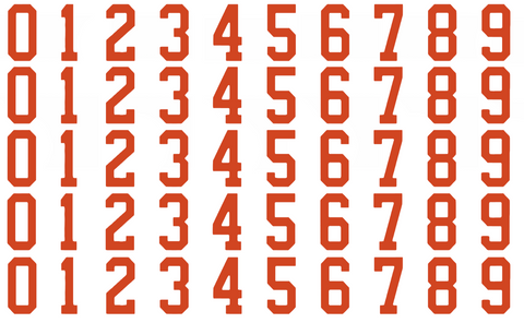 Philadelphia Flyers Helmet Jersey Style Vinyl Number Decal Sheet Set of 50 #0-9 - Pick Color & Size