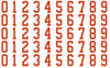 Philadelphia Flyers Helmet Jersey Style Vinyl Number Decal Sheet Set of 50 #0-9 - Pick Color & Size