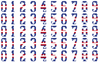 Philadelphia Flyers Helmet Jersey Style Vinyl Number Decal Sheet Set of 50 #0-9 - Pick Color & Size