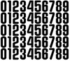 Philadelphia Phillies Baseball Helmet Jersey Style Vinyl Number Decal Sheet Set of 50 #0-9 - Pick Color & Size