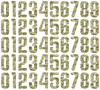 Philadelphia Phillies Baseball Helmet Jersey Style Vinyl Number Decal Sheet Set of 50 #0-9 - Pick Color & Size