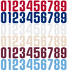 Philadelphia Phillies Baseball Helmet Jersey Style Vinyl Number Decal Sheet Set of 50 #0-9 - Pick Color & Size