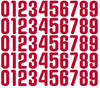 Philadelphia Phillies Baseball Helmet Jersey Style Vinyl Number Decal Sheet Set of 50 #0-9 - Pick Color & Size