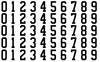 Pittsburgh Penguins Helmet Jersey Style Vinyl Number Decal Sheet Set of 50 #0-9 - Pick Color & Size