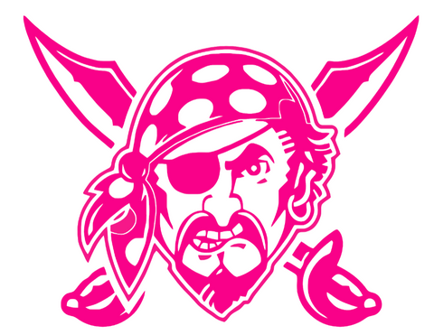 Pittsburgh Pirates Hot Pink City Connect 2.0 Team Logo Premium DieCut Vinyl Decal PICK SIZE