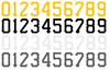 Pittsburgh Pirates Baseball Helmet Jersey Style Vinyl Number Decal Sheet Set of 50 #0-9 - Pick Color & Size