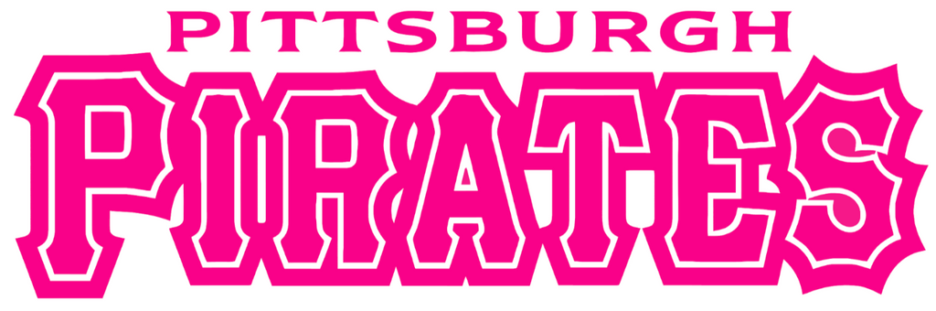 Pittsburgh Pirates Hot Pink Team Name Logo Premium DieCut Vinyl Decal PICK SIZE