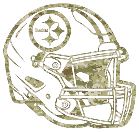 Pittsburgh Steelers Football Helmet Salute to Service Camouflage Camo Vinyl Decal PICK SIZE
