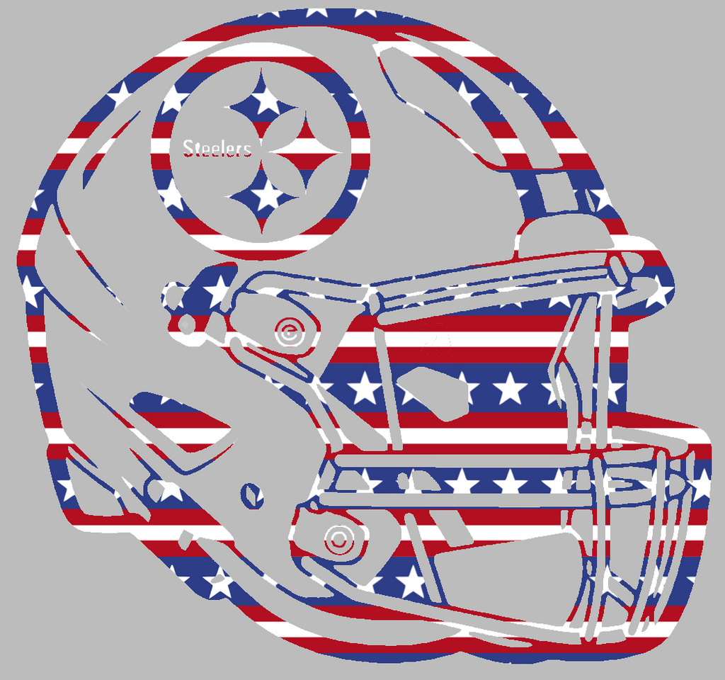 Pittsburgh Steelers Football Helmet Stars & Stripes USA American Flag Vinyl Decal PICK SIZE