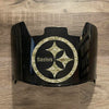 Pittsburgh Steelers Full Size Football Helmet Visor Shield Black Dark Tint w/ Clips - PICK LOGO COLOR