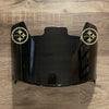 Pittsburgh Steelers Full Size Football Helmet Visor Shield Black Dark Tint w/ Clips - PICK LOGO COLOR