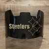 Pittsburgh Steelers Full Size Football Helmet Visor Shield Black Dark Tint w/ Clips - PICK LOGO COLOR