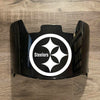 Pittsburgh Steelers Full Size Football Helmet Visor Shield Black Dark Tint w/ Clips - PICK LOGO COLOR
