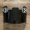 Pittsburgh Steelers Full Size Football Helmet Visor Shield Black Dark Tint w/ Clips - PICK LOGO COLOR
