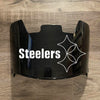 Pittsburgh Steelers Full Size Football Helmet Visor Shield Black Dark Tint w/ Clips - PICK LOGO COLOR