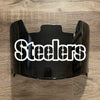 Pittsburgh Steelers Full Size Football Helmet Visor Shield Black Dark Tint w/ Clips - PICK LOGO COLOR