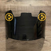 Pittsburgh Steelers Full Size Football Helmet Visor Shield Black Dark Tint w/ Clips - PICK LOGO COLOR