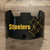 Pittsburgh Steelers Full Size Football Helmet Visor Shield Black Dark Tint w/ Clips - PICK LOGO COLOR