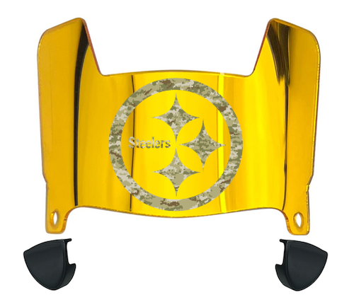 Pittsburgh Steelers Limited Edition Mini Football Helmet Visor Shield w/ Clips - PICK VISOR & LOGO COLOR