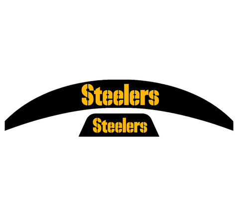 Pittsburgh Steelers MIDI Mid Size SpeedFlex Football Helmet Front & Back Bumper Decal Set - Pick Color