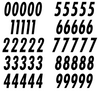 Pittsburgh Steelers Jersey Style Vinyl Number Decal Sheet Set of 50 #0-9 - Pick Color & Size