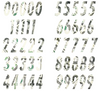 Pittsburgh Steelers Jersey Style Vinyl Number Decal Sheet Set of 50 #0-9 - Pick Color & Size