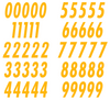 Pittsburgh Steelers Jersey Style Vinyl Number Decal Sheet Set of 50 #0-9 - Pick Color & Size