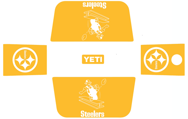 Pittsburgh Steelers Retro Throwback Wrap Kit for YETI Hard Coolers Tundra Roadie Haul PICK COLOR