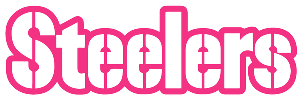 Pittsburgh Steelers HOT PINK Team Name Logo Premium DieCut Vinyl Decal PICK SIZE