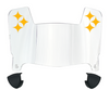 Pittsburgh Steelers Mini Football Helmet Visor Shield w/ Clips - PICK VISOR & LOGO COLOR