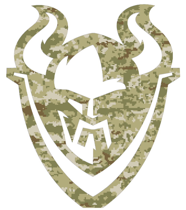 Portland State Vikings Mascot Logo Salute to Service Camouflage Camo Vinyl Decal PICK SIZE