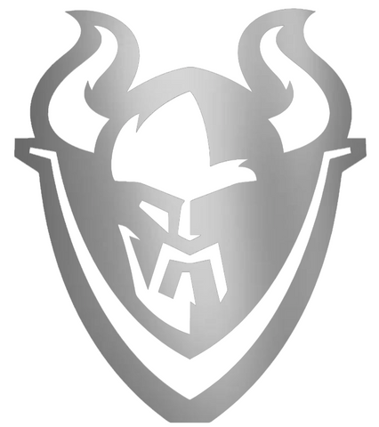 Portland State Vikings SILVER CHROME MIRROR Mascot Logo Premium DieCut Vinyl Decal PICK SIZE