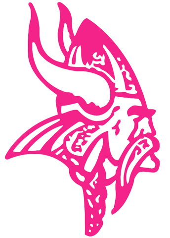Portland State Vikings Hot Pink Retro Throwback Logo Premium DieCut Vinyl Decal PICK SIZE