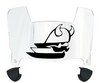 Portland State Vikings Mini Football Helmet Visor Shield w/ Clips - PICK VISOR & LOGO COLOR