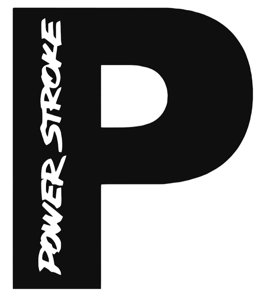Powerstroke Diesel Truck Logo BLACK Premium DieCut Vinyl Decal PICK SIZE