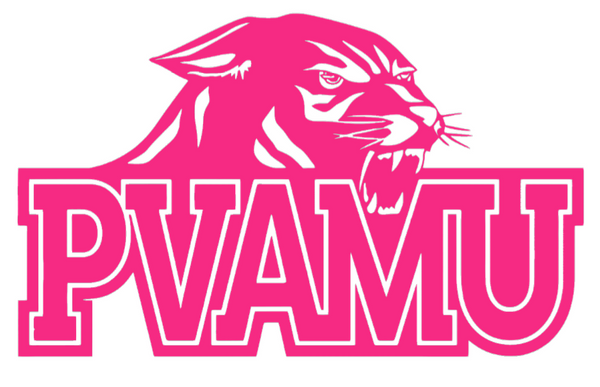 Prairie View A&M Panthers HOT PINK Team Logo Premium DieCut Vinyl Decal PICK SIZE