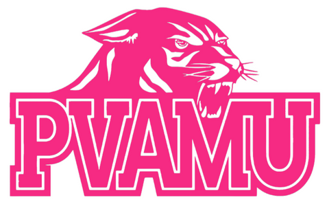Prairie View A&M Panthers HOT PINK Team Logo Premium DieCut Vinyl Decal PICK SIZE