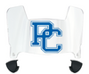 Presbyterian Blue Hose Mini Football Helmet Visor Shield w/ Clips - PICK VISOR & LOGO COLOR