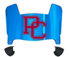 Presbyterian Blue Hose Mini Football Helmet Visor Shield w/ Clips - PICK VISOR & LOGO COLOR