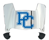 Presbyterian Blue Hose Mini Football Helmet Visor Shield w/ Clips - PICK VISOR & LOGO COLOR