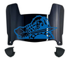 Presbyterian Blue Hose Mini Football Helmet Visor Shield w/ Clips - PICK VISOR & LOGO COLOR