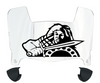 Presbyterian Blue Hose Mini Football Helmet Visor Shield w/ Clips - PICK VISOR & LOGO COLOR