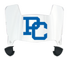 Presbyterian Blue Hose Mini Football Helmet Visor Shield w/ Clips - PICK VISOR & LOGO COLOR