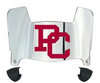 Presbyterian Blue Hose Mini Football Helmet Visor Shield w/ Clips - PICK VISOR & LOGO COLOR