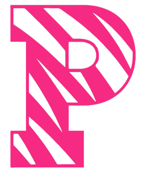 Princeton Tigers HOT PINK Team Logo Premium DieCut Vinyl Decal PICK SIZE