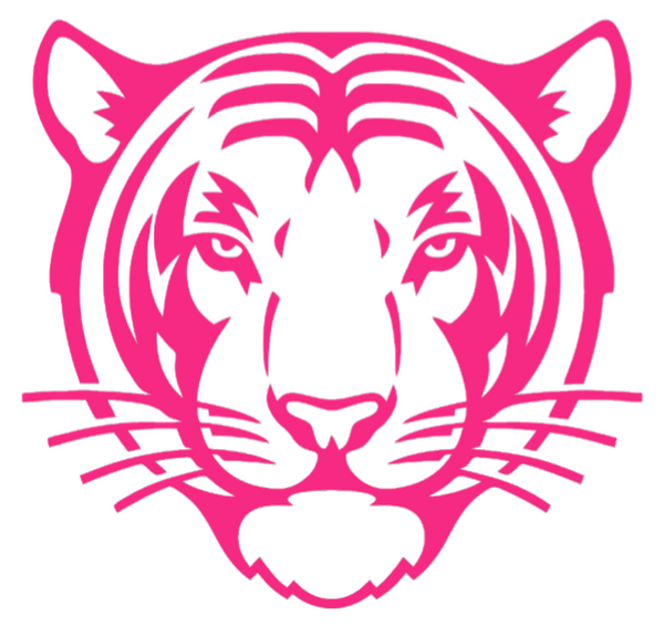 Princeton Tigers HOT PINK Mascot Logo Premium DieCut Vinyl Decal PICK SIZE