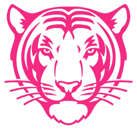 Princeton Tigers HOT PINK Mascot Logo Premium DieCut Vinyl Decal PICK SIZE