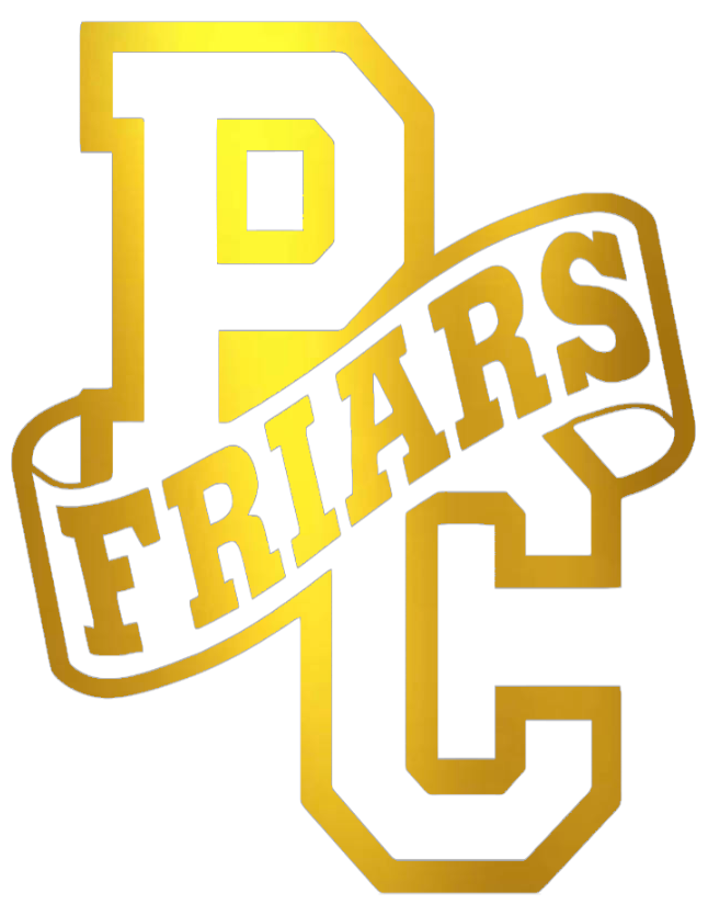 Providence Friars GOLD CHROME MIRROR Retro Throwback Logo Premium DieCut Vinyl Decal PICK SIZE
