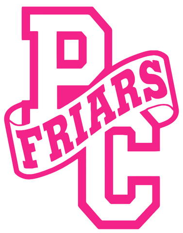 Providence Friars Hot Pink Retro Throwback Logo Premium DieCut Vinyl Decal PICK SIZE