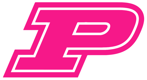 Purdue Boilermakers Hot Pink Team Logo Premium DieCut Vinyl Decal PICK SIZE